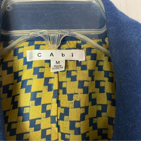 Cabi M Medium Wool Blend Double Breasted Pea Coat Blue Military Nautical - Picture 2 of 11